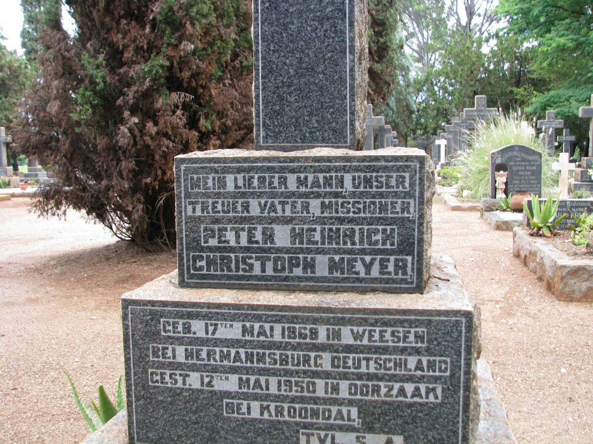 MEYER Peter Heinrich Christoph 1868-1950