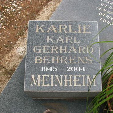 MEINHEIM Karl Gerhard Behrens 1945-2004
