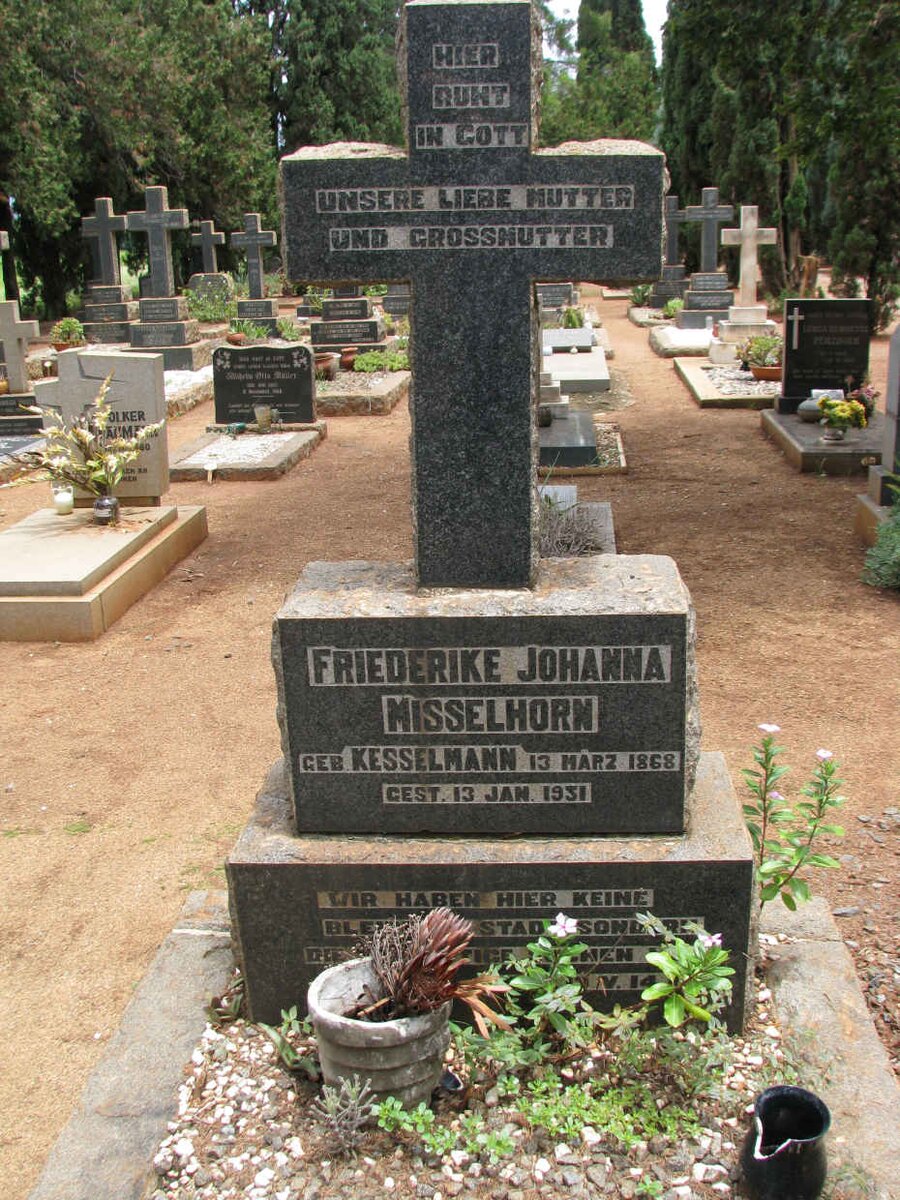 MISSELHORN Friederike Johanna nee KESSELMANN 1868-1951