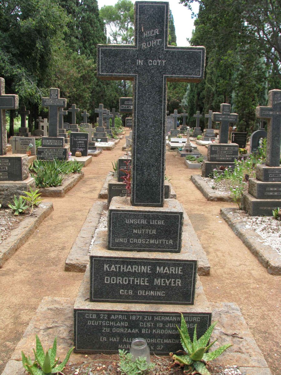 MEYER Katharine Marie Dorothee nee DENNING 1871-1954