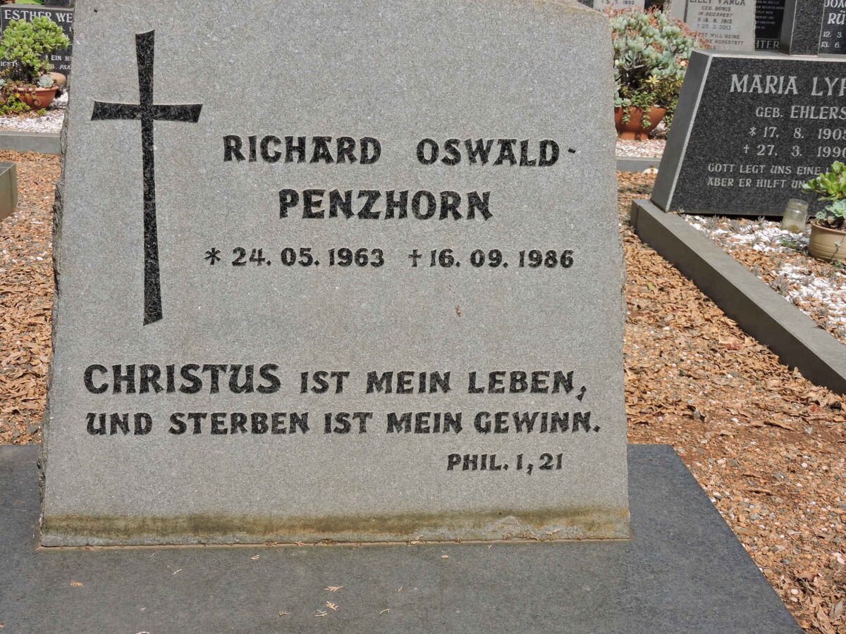 PENZHORN Richard Oswald 1963-1986