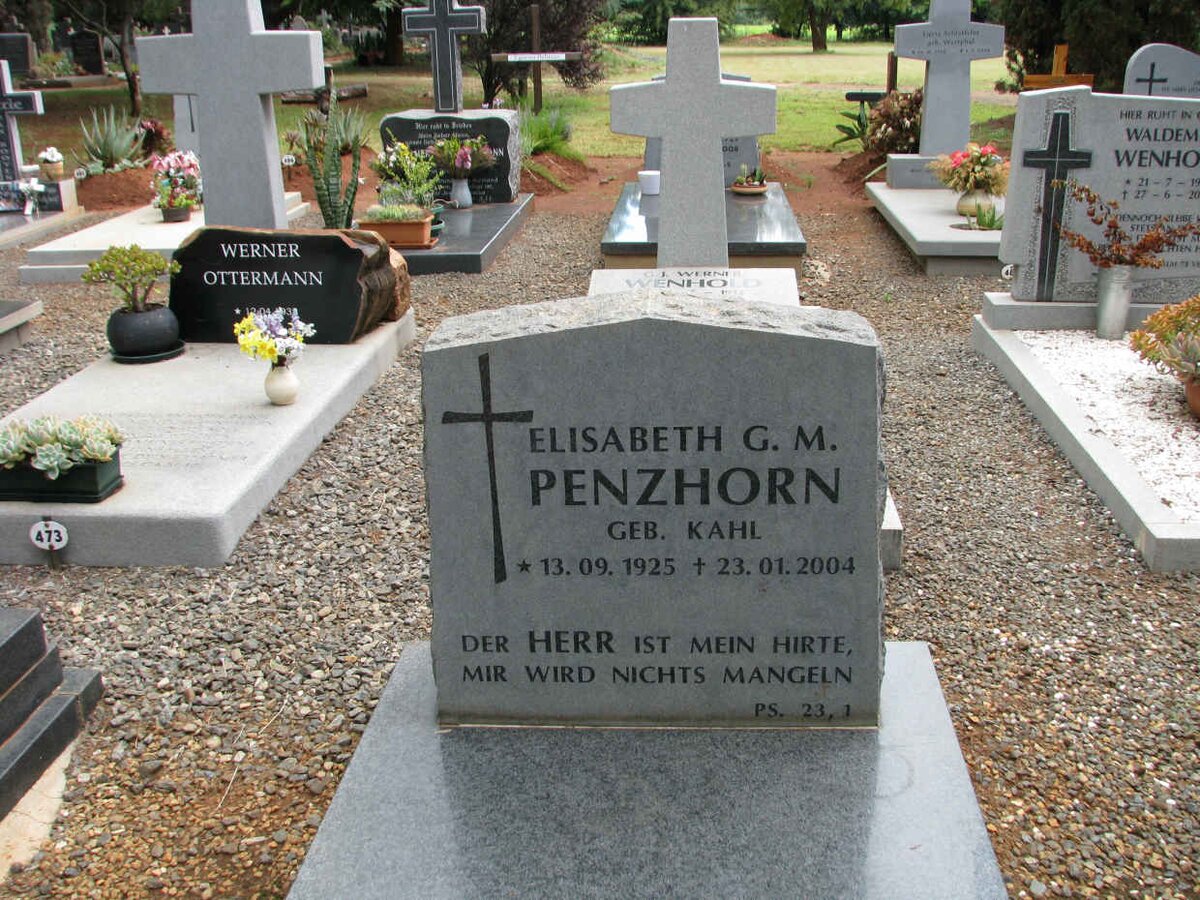 PENZHORN Elisabeth G.M. nee KAHL 1925-2004