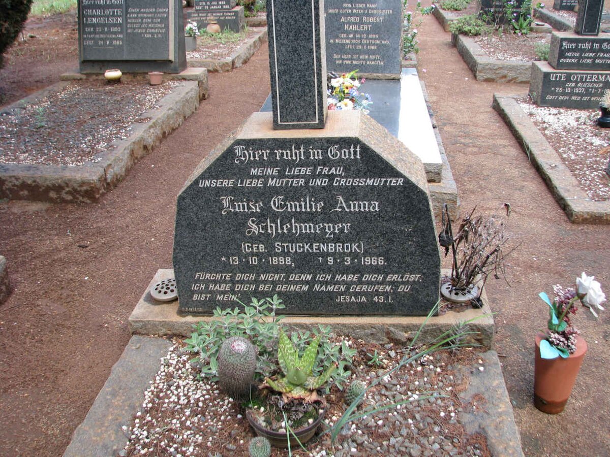 SCHLEHMEYER Loise Emilie Anna nee STUCKENBROK 1898-1966