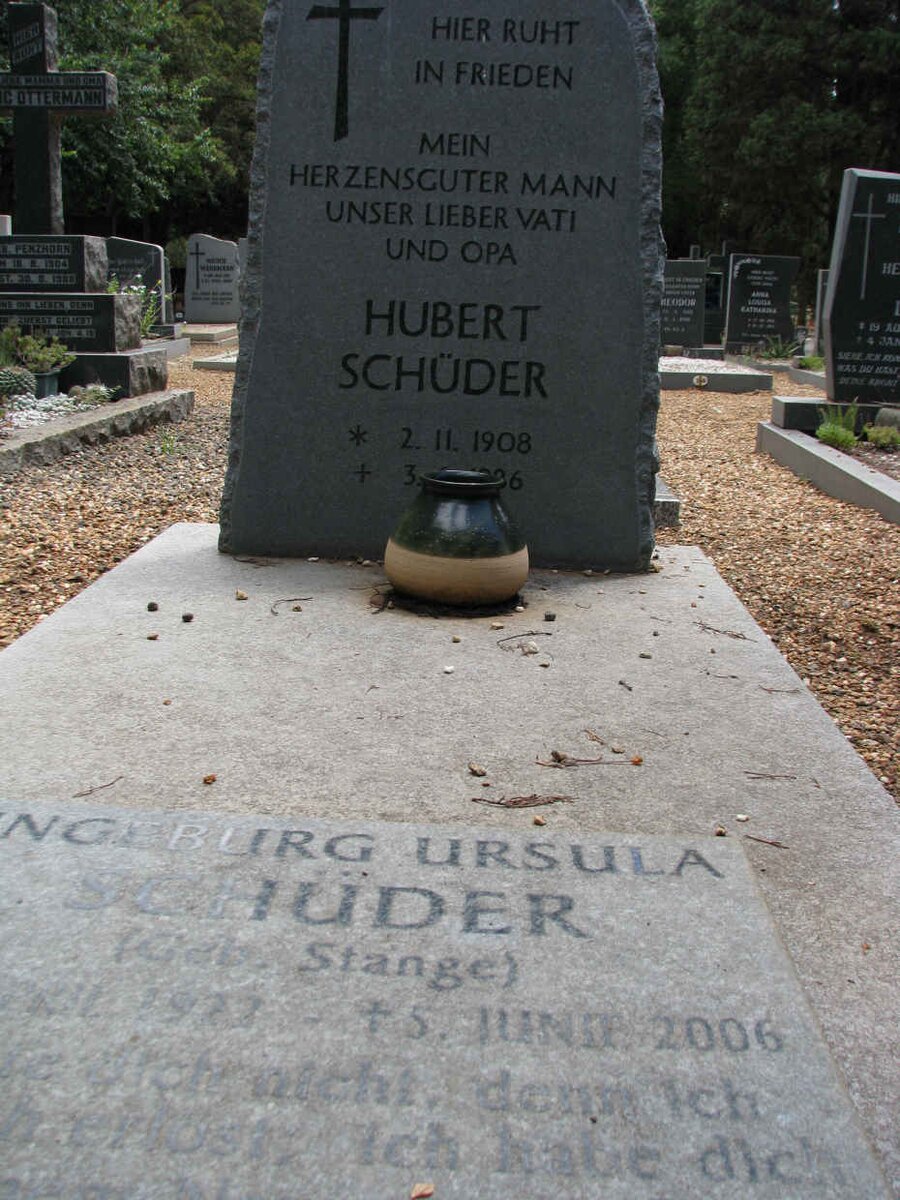 SCHUDER Hubert 1908-1986 &amp; Ingeburg Ursula STANGE 1922-2006