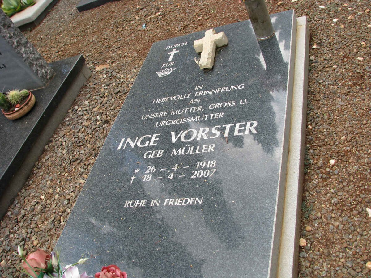 VORSTER Inge nee MULLER 1918-2007