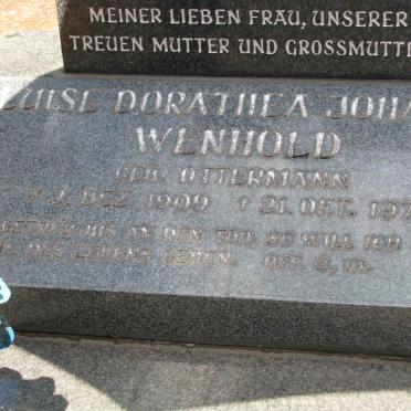 WENHOLD Luise Dorathea Johanne nee OTTERMANN 1909-1977