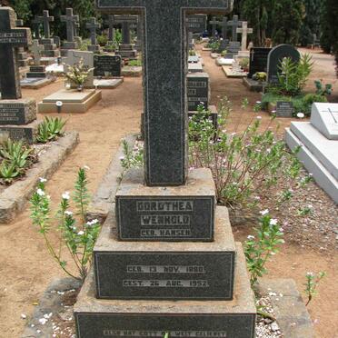 WENHOLD Dorothea nee HANSEN 1880-1952