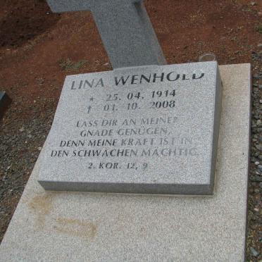 WENHOLD Lina 1914-2008