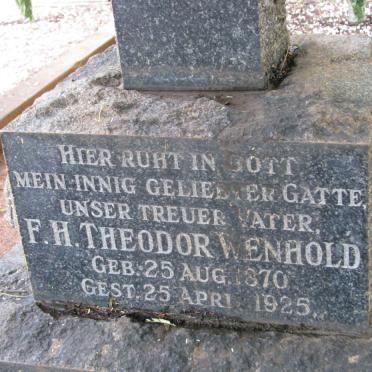 WENHOLD F.H. Theodor 1870-1925