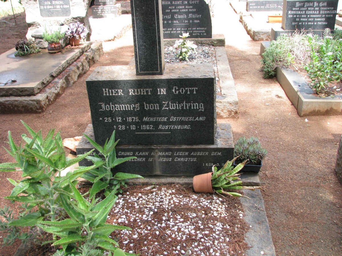 ZWIETRING Johannes, von 1875-1962