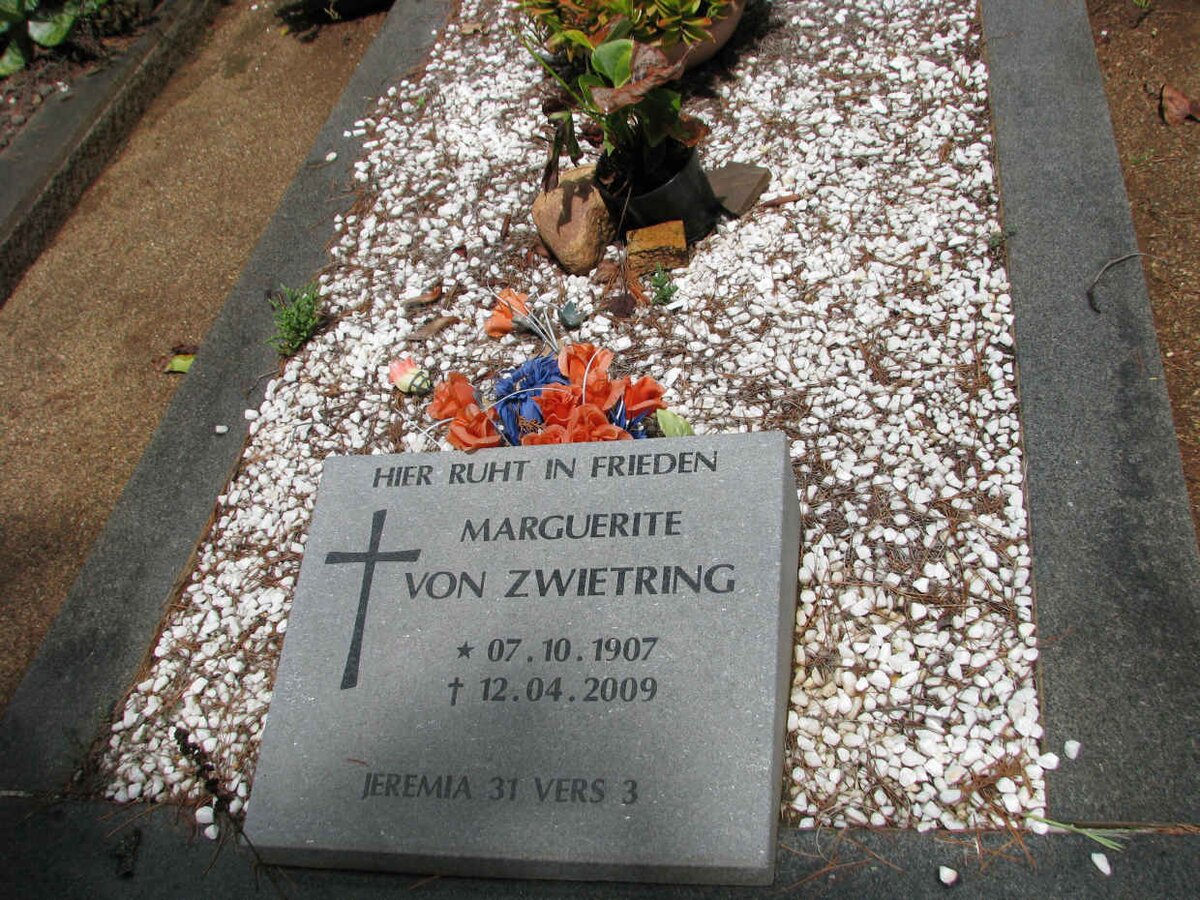 ZWIETRING Marguerite, von 1907-2009