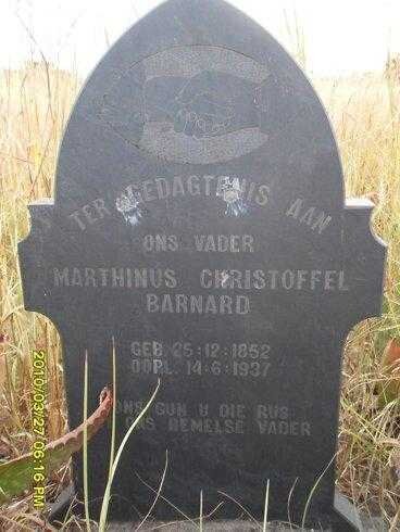 BARNARD Marthinus Christoffel 1852-1937