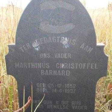 BARNARD Marthinus Christoffel 1852-1937
