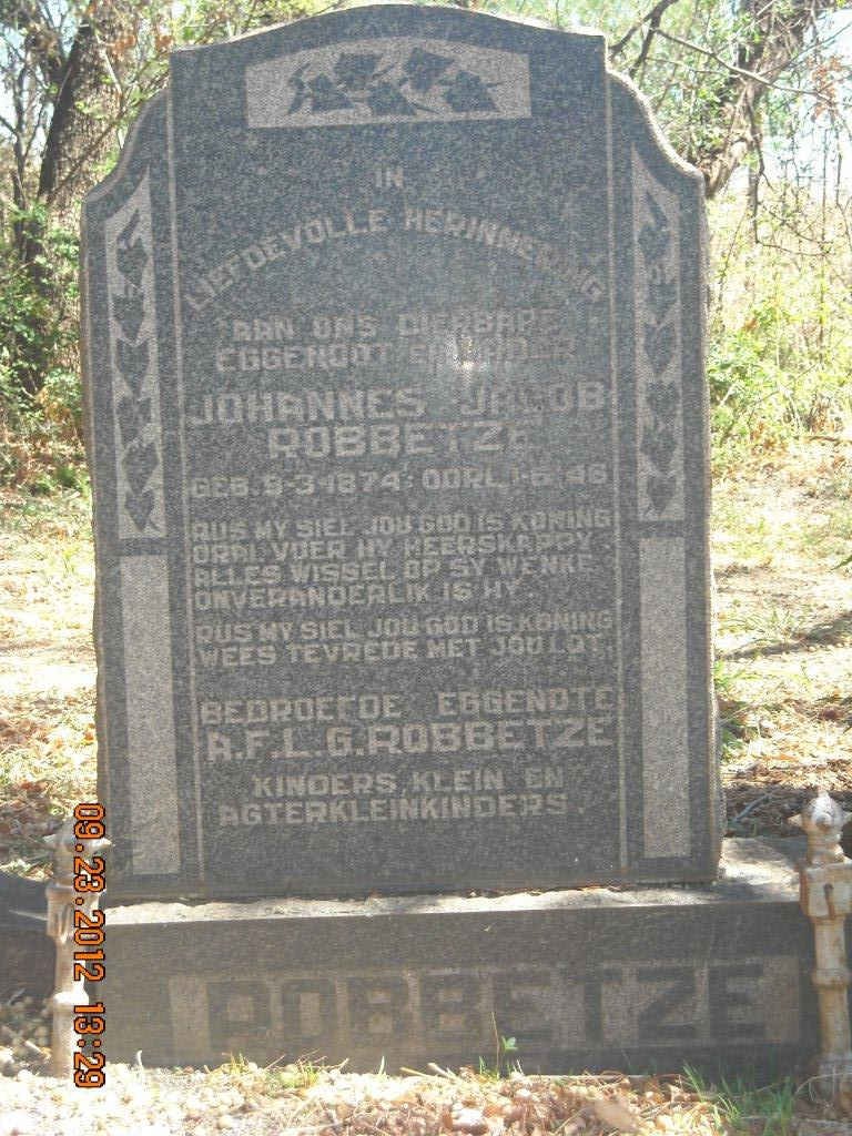ROBBETZE Johannes Jacob 1874-1948