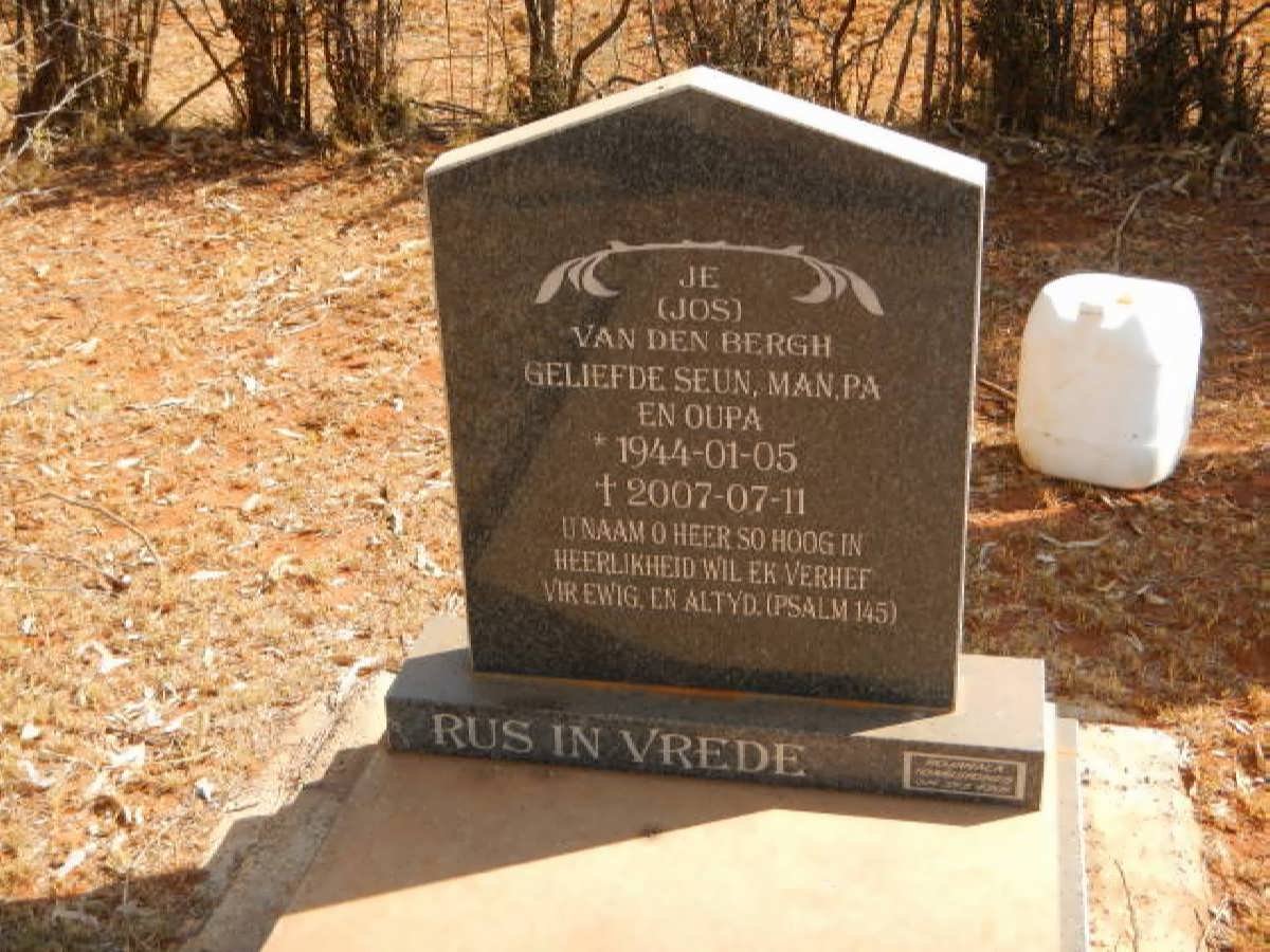 BERGH J.E., van den 1944-2007