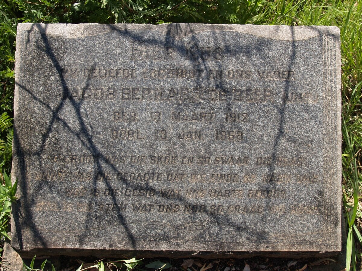 BEER Jacob Bernard, de 1912-1958