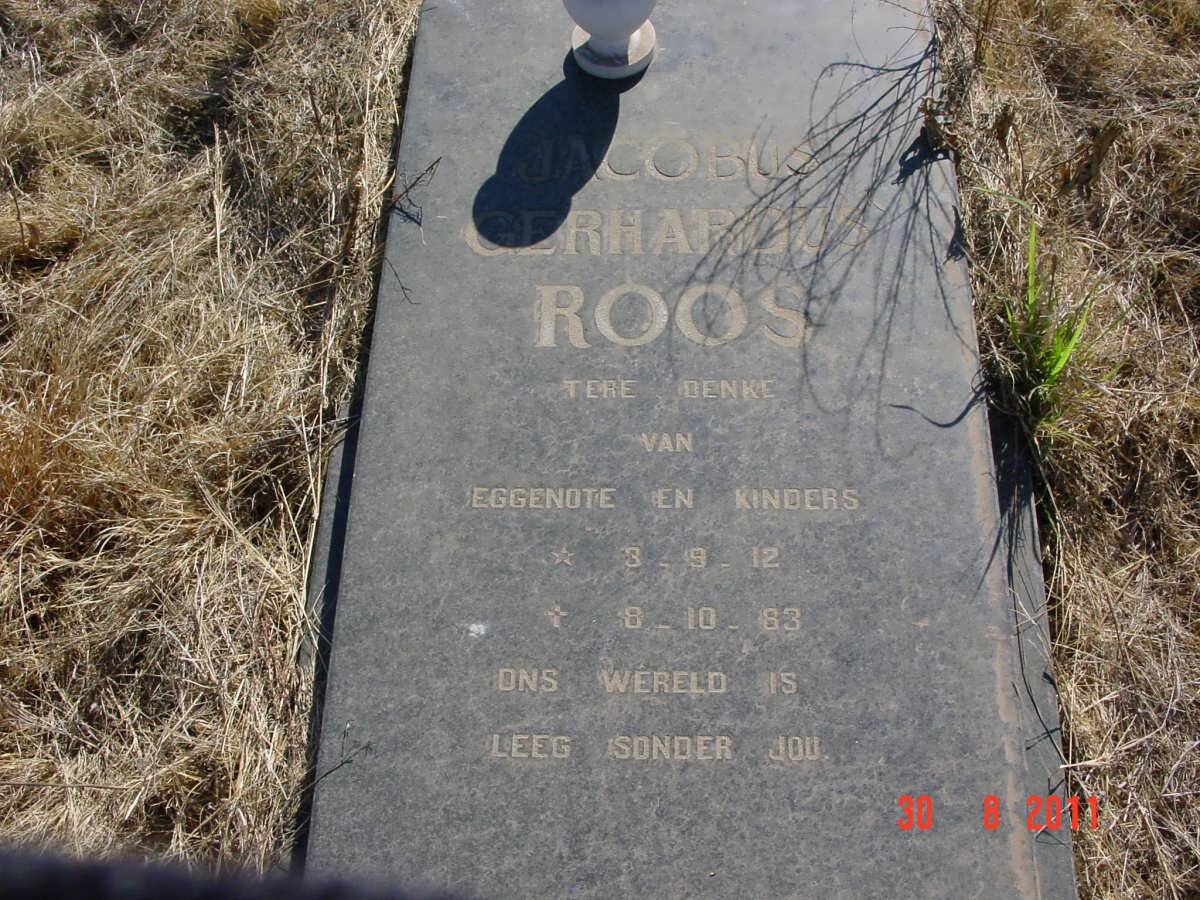 ROOS Jacobus Gerhardus 1912-1983