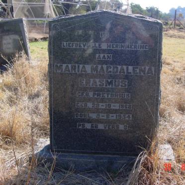 ERASMUS Maria Magdalena nee PRETORIUS 1868-1954