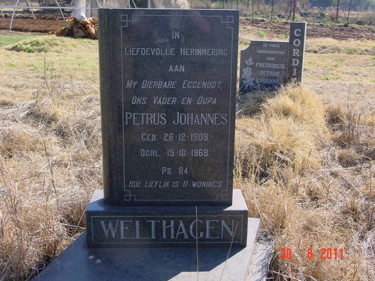 WELTHAGEN Petrus Johannes 1908-1968