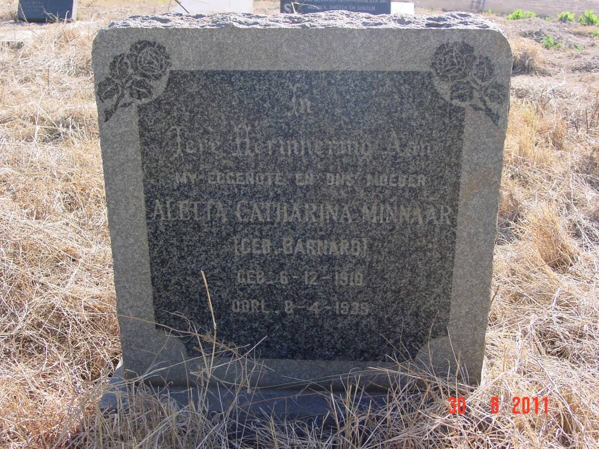 MINNAAR Aletta Catharina nee BARNARD 1918-1939