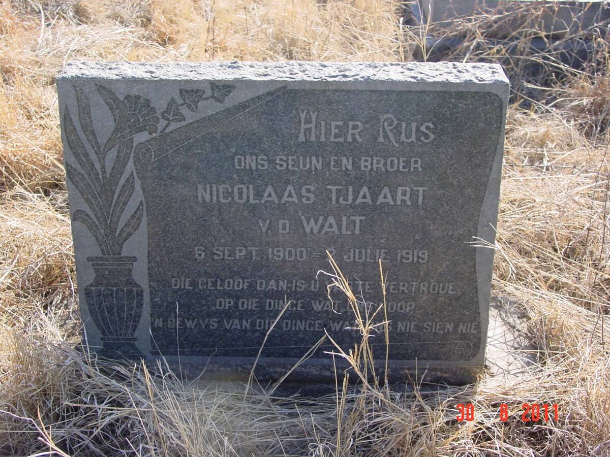 WALT Nicolaas Tjaart, v.d. 1900-1919