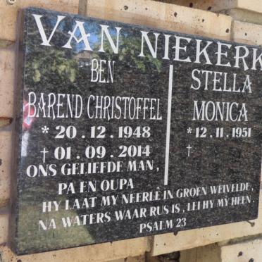 NIEKERK Ben Barend Christoffel, van 1948-2014 &amp; Stella Monica 1951-
