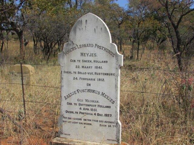 MEYJES Foscus Leonard, POSTHUMUS 1841-1912 &amp; Aaltje WADMAN 1851-1927