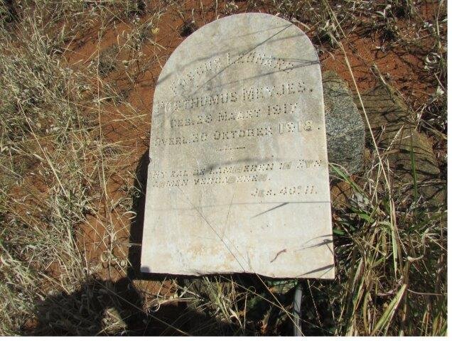 MEYJES Foscus Leonard, POSTHUMUS 1917-1918