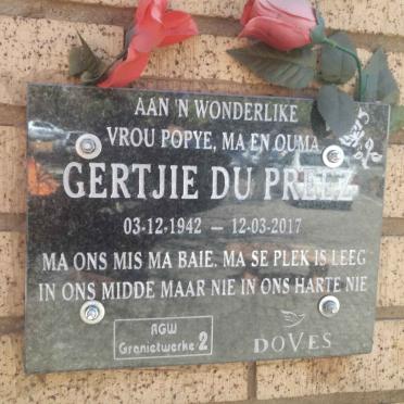 PREEZ Gertjie, du 1942-2017