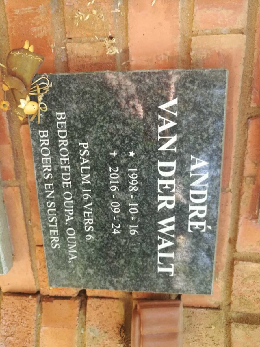 WALT André, van der 1998-2016