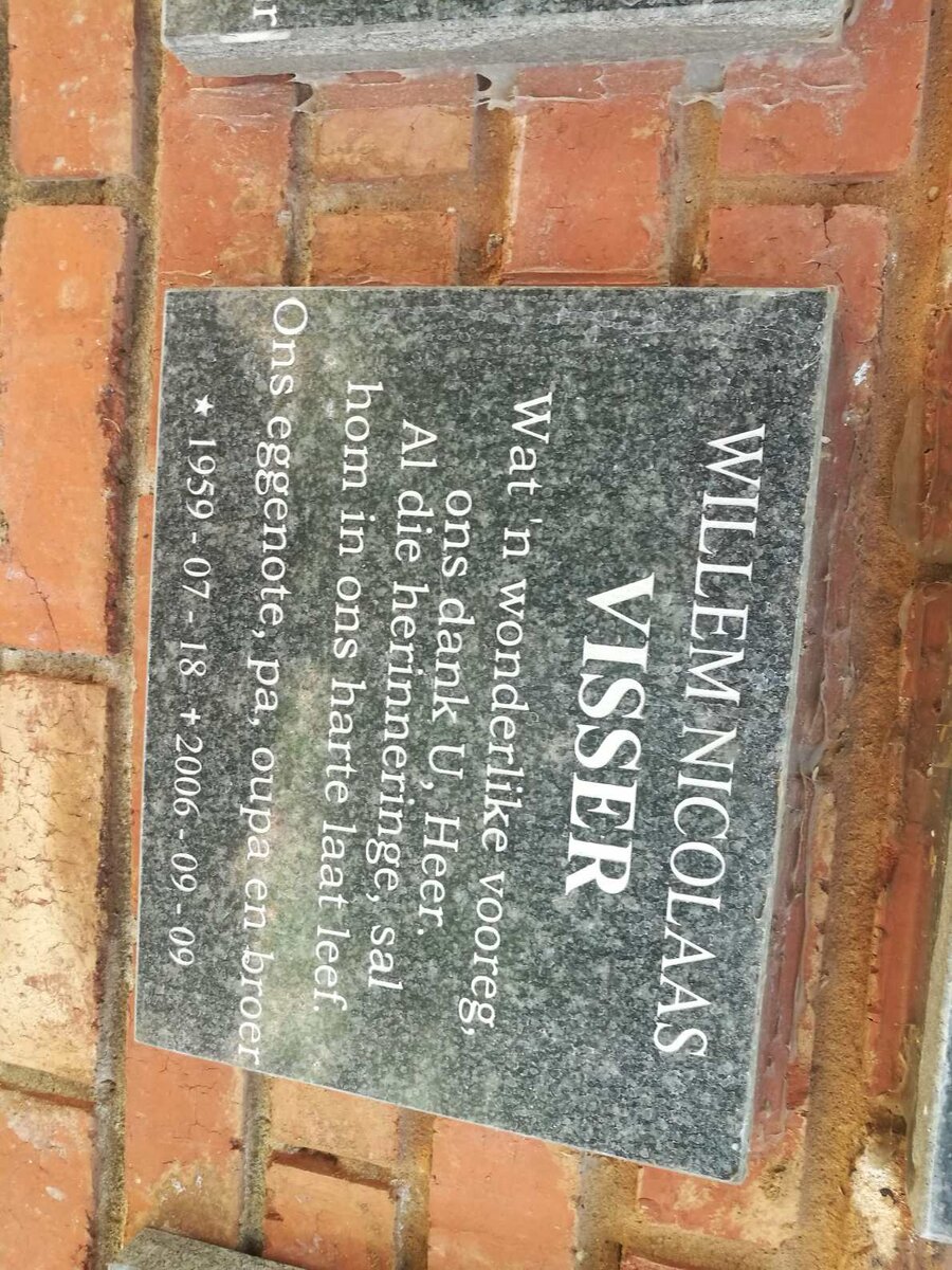 VISSER Willem Nicolaas 1959-2006