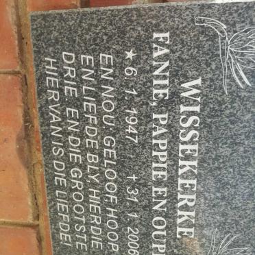 WISSEKERKE Fanie 1947-2006