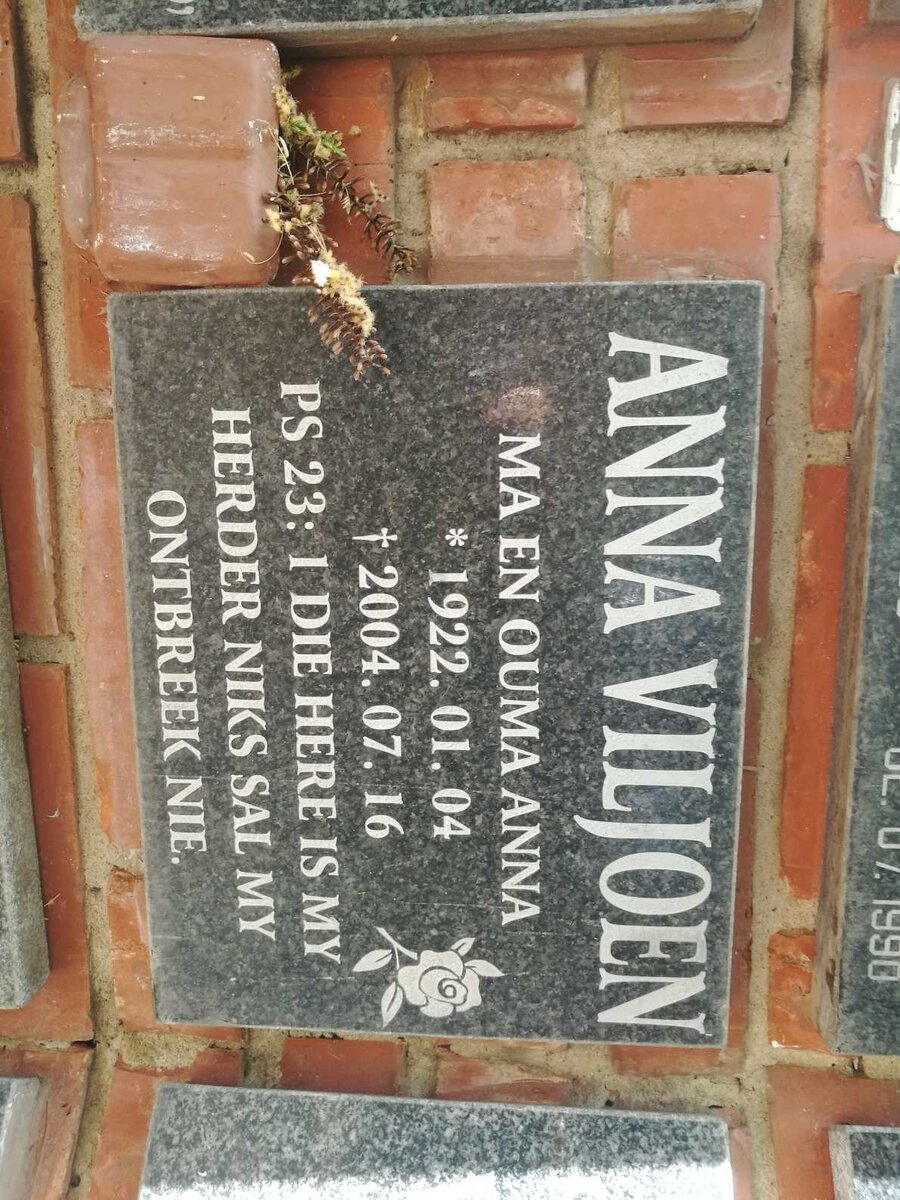 VILJOEN Anna 1922-2004