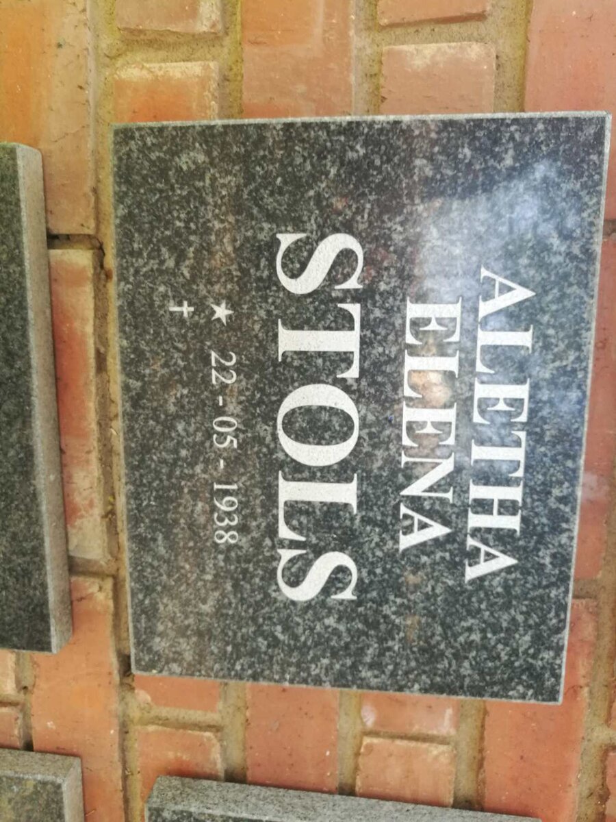 STOLS Aletha Elena 1938-