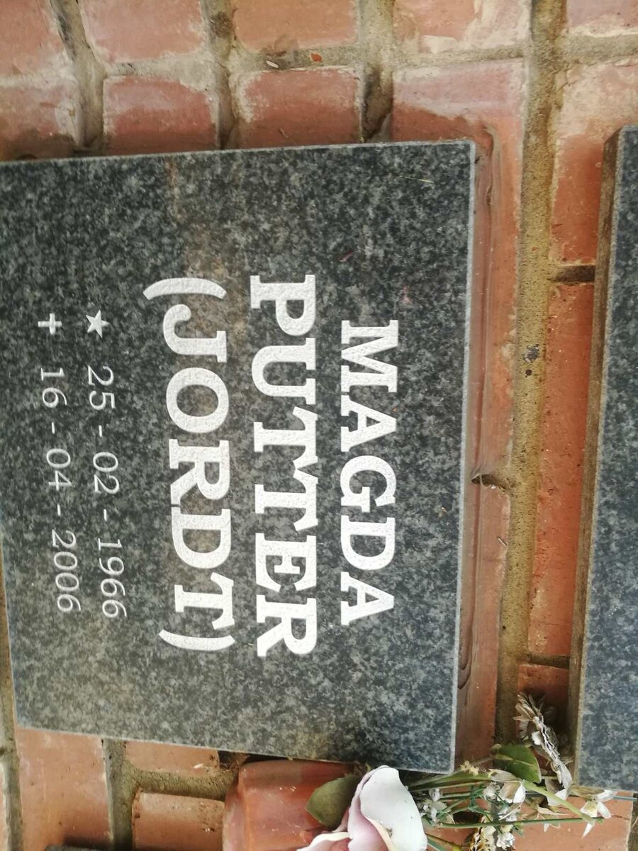 PUTTER Magda nee JORDT 1966-2006