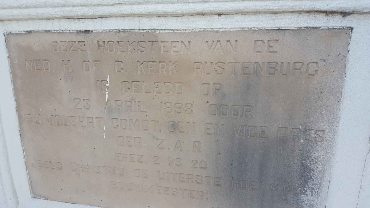 6. Hoeksteen NGK Rustenburg 1898