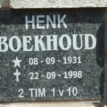 BOEKHOUD Henk 1931-1998