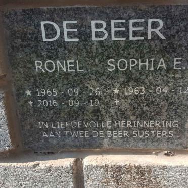 BEER Ronel, de 1965-2016 :: DE BEER Sophia E.F. 1963-