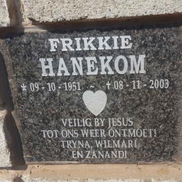 HANEKOM Frikkie 1951-2003