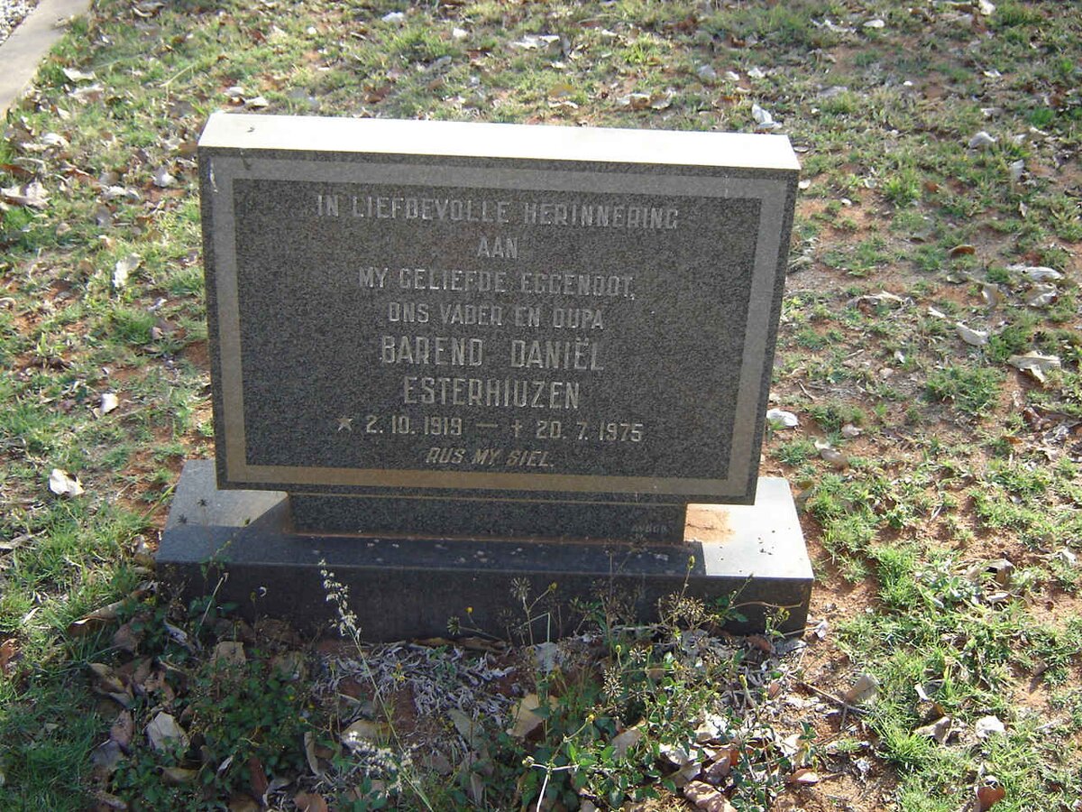 ESTERHUIZEN Barend Daniel 1919-1976