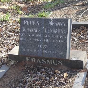 ERASMUS Petrus Johannes 1895-1975 &amp; Johanna Hendrina 1895-1980