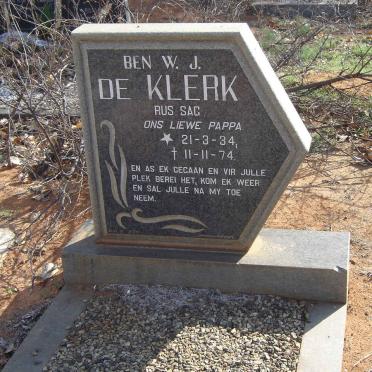 KLERK Ben W.J., de 1934-1974