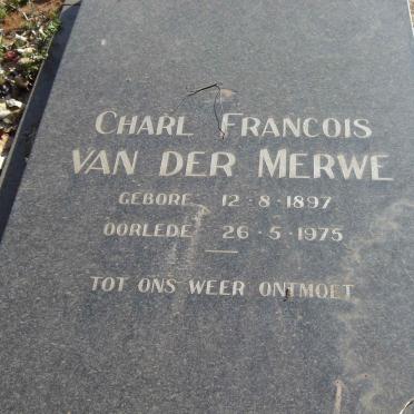 MERWE Charl Francois, van der 1897-1975