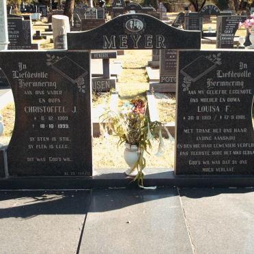 MEYER Christoffel Jacobus 1909-1999 &amp; Louisa Frederika EHLERS 1919-1981