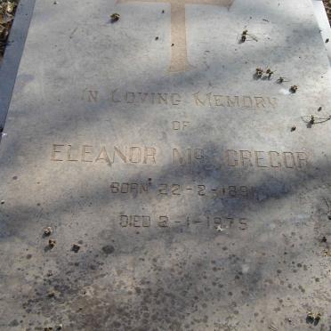 McGREGOR Eleanor 1891-1975