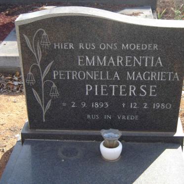 PIETERSE Emmarentia Petronella Magrieta 1893-1980