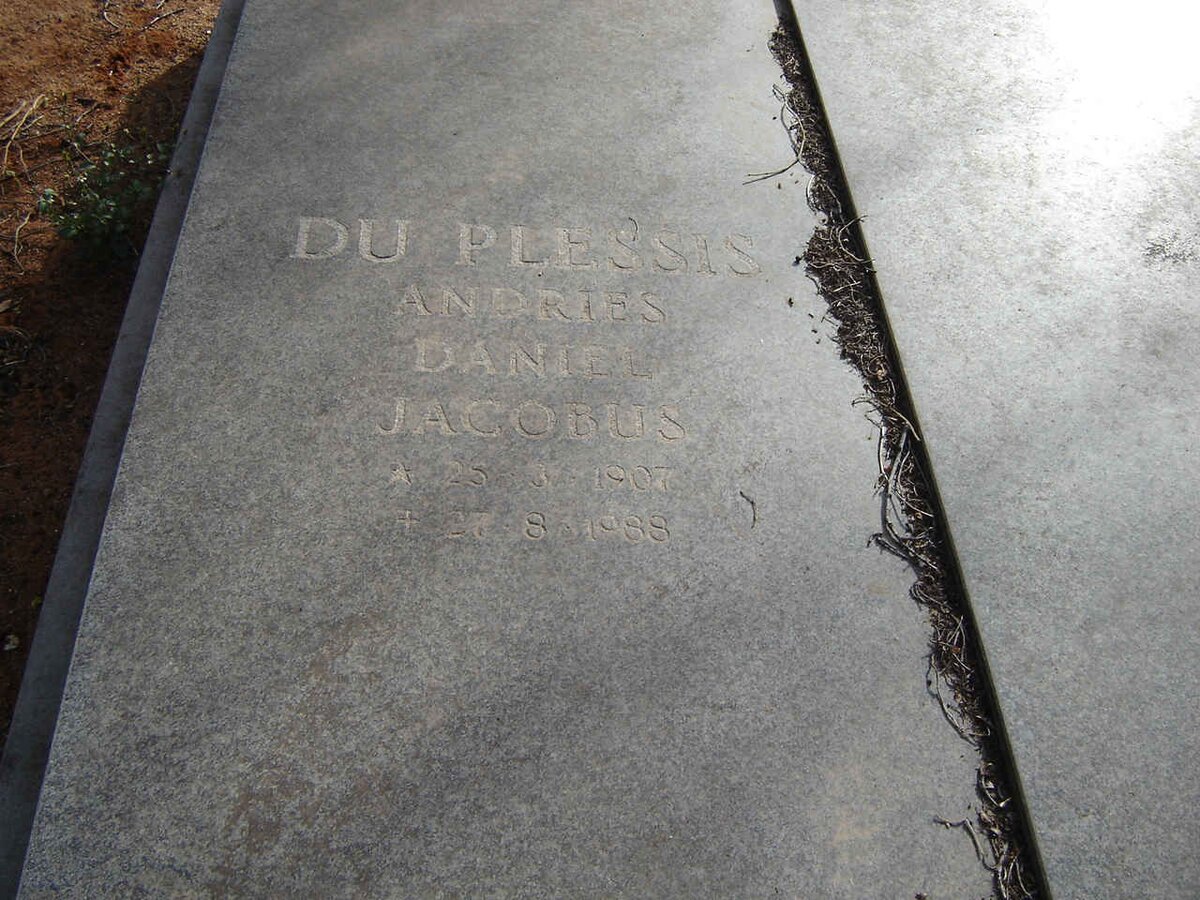 PLESSIS Andries Daniel Jacobus, du 1907-1988
