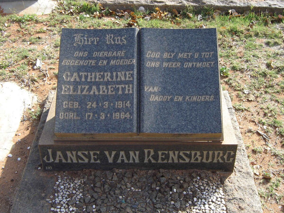 RENSBURG Catharina Elizabeth, Janse van 1914-1964