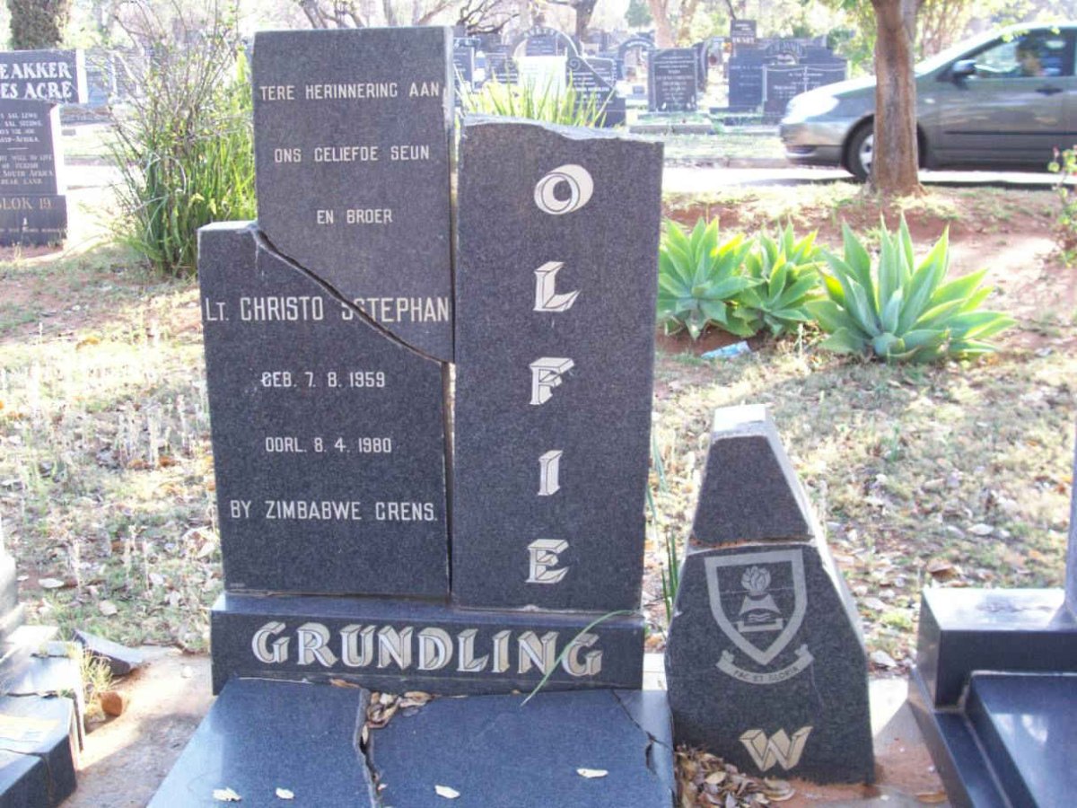 GRUNDLING Christo Stephan 1959-1980