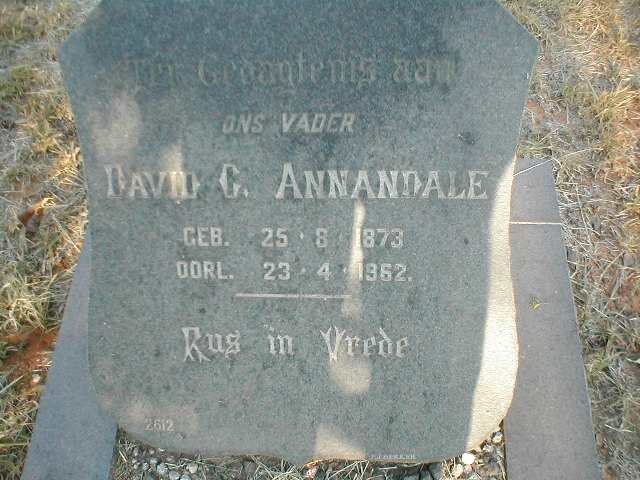 ANNANDALE David C. 1873-1962